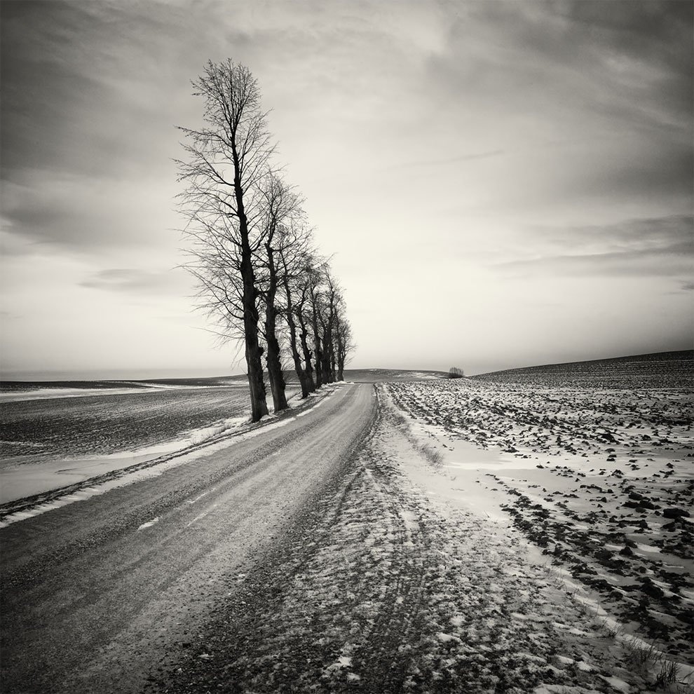 Fotografía. Blanco. Negro. Caminos infinitos. Ya tardas en escaparte…