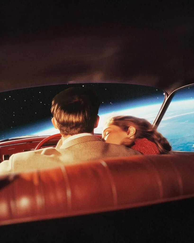 Roger Mattos y la melancolía suave del collage cósmico…