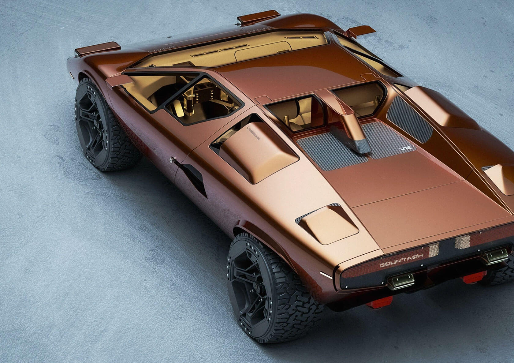 El CNTCH O/R es una herejía fabulosa que convierte el Countach en una bestia todoterreno…