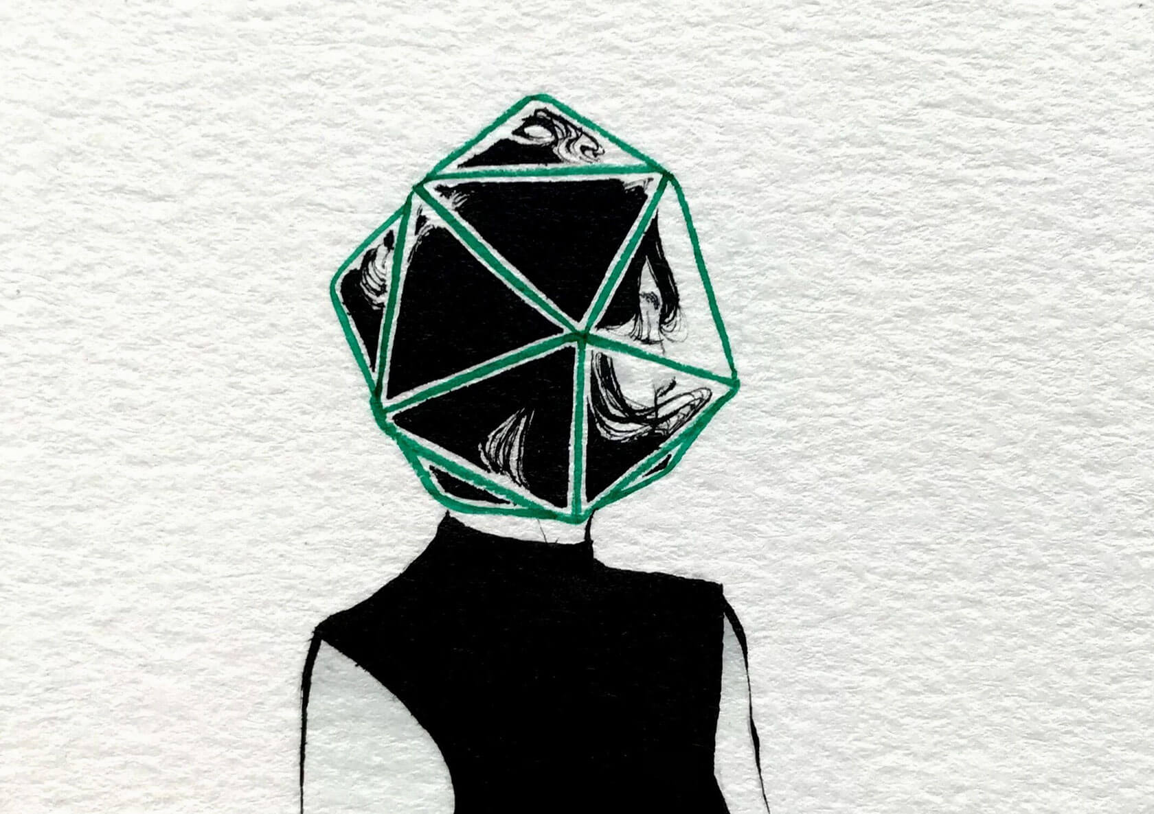 Ío Wuerich y el brutal equilibrio visual entre la acuarela líquida y la jaula geométrica…